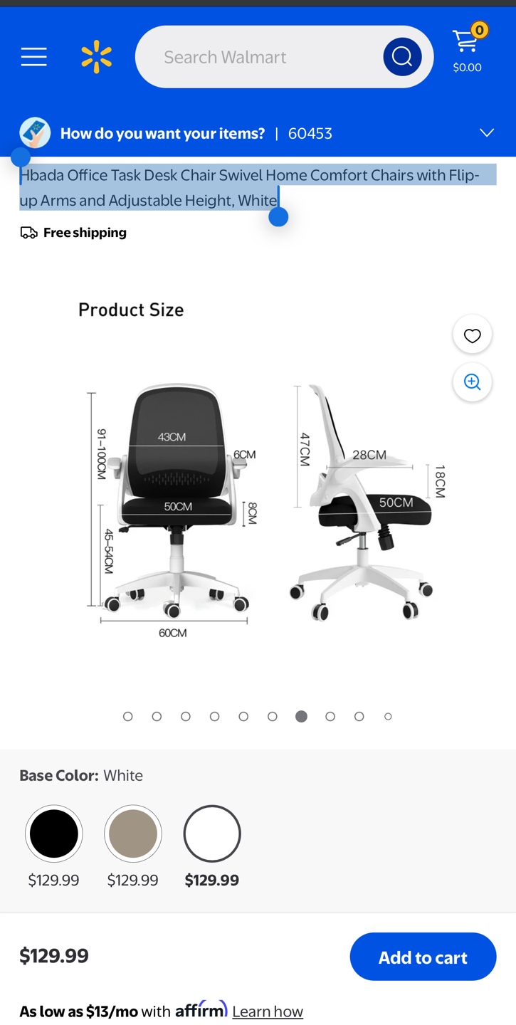 Hbada Office Chair - White and Black Mesh Swivel Desk Chair - photo 2