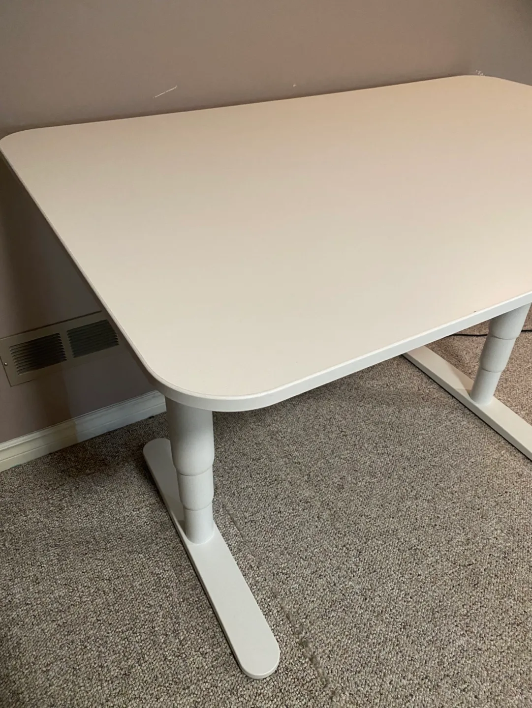 (delivery available)white ikea electric sit/stand desk image indicator(3)