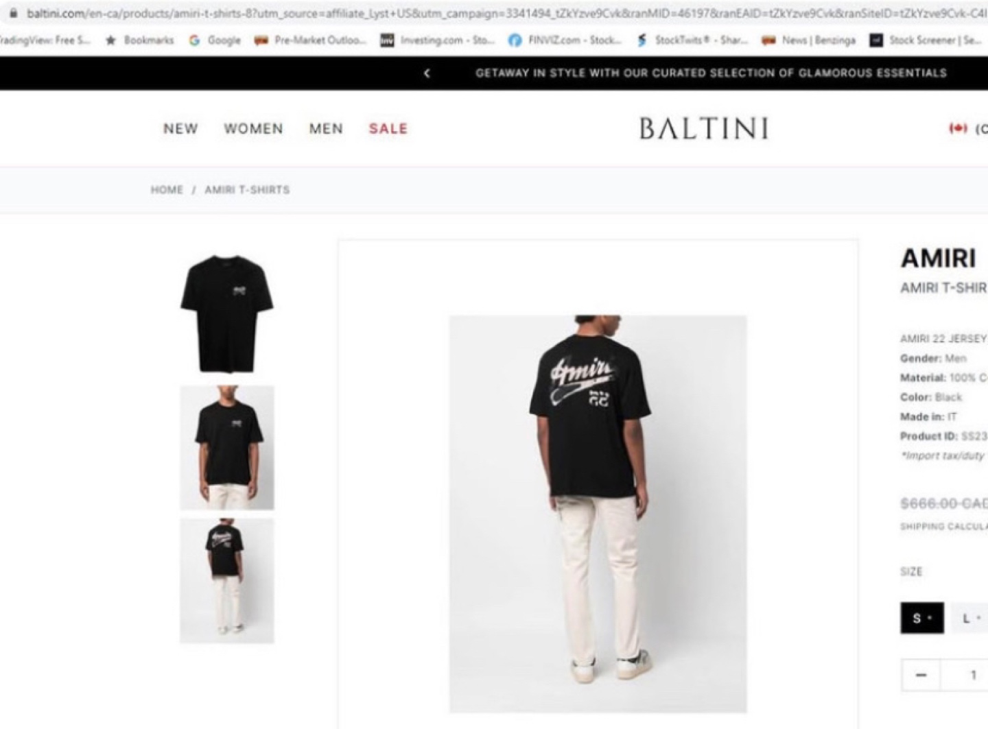AMIRI 22 Jersey T-Shirt [M] - photo 2