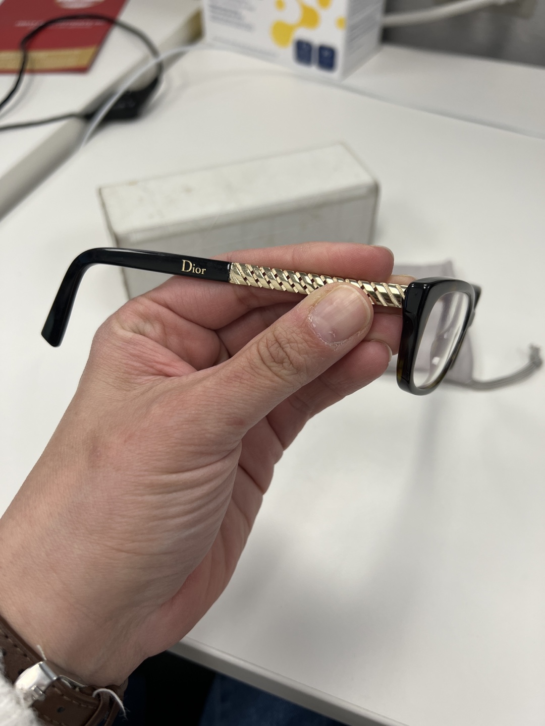Dior Eyeglasses - Tortoise Shell with Gold Accents - photo 4