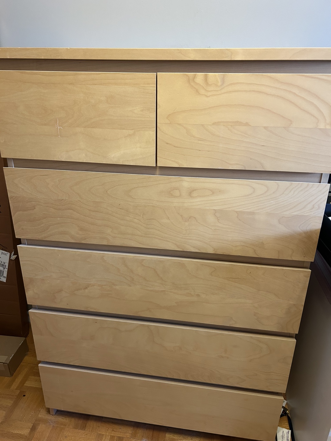 IKEA MALM 6-Drawer Chest - Light Oak - photo 2