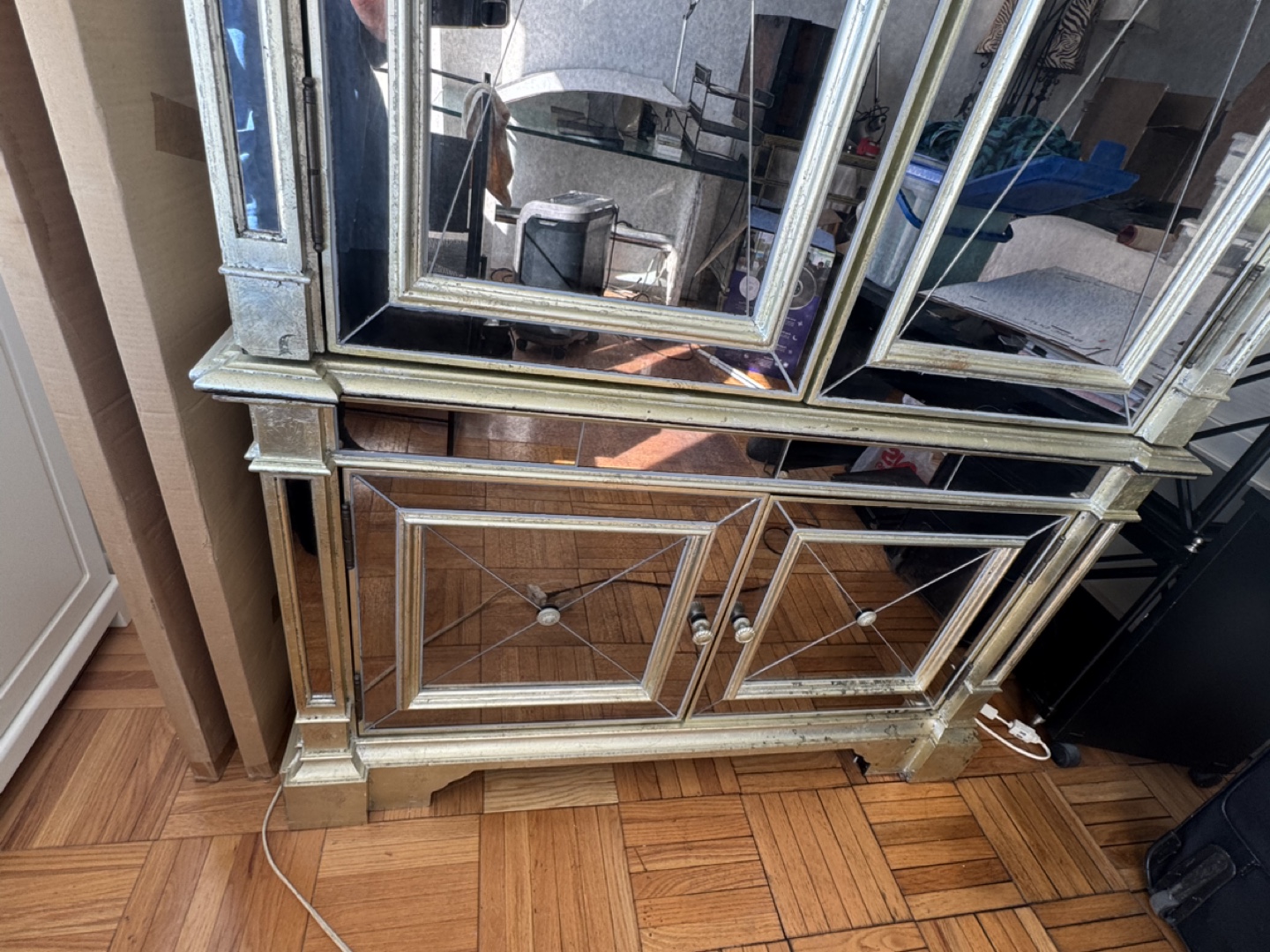 Mirrored Armoire with Storage - photo 3
