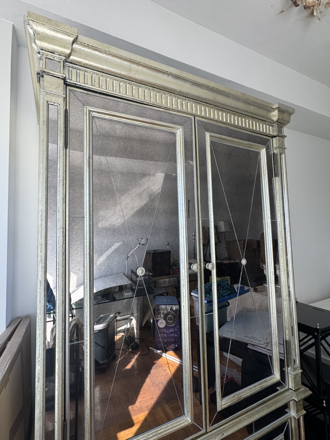 Mirrored Armoire with Storage - photo 2