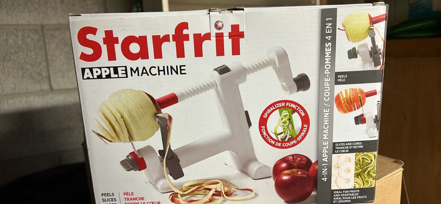 Apple peeler in box