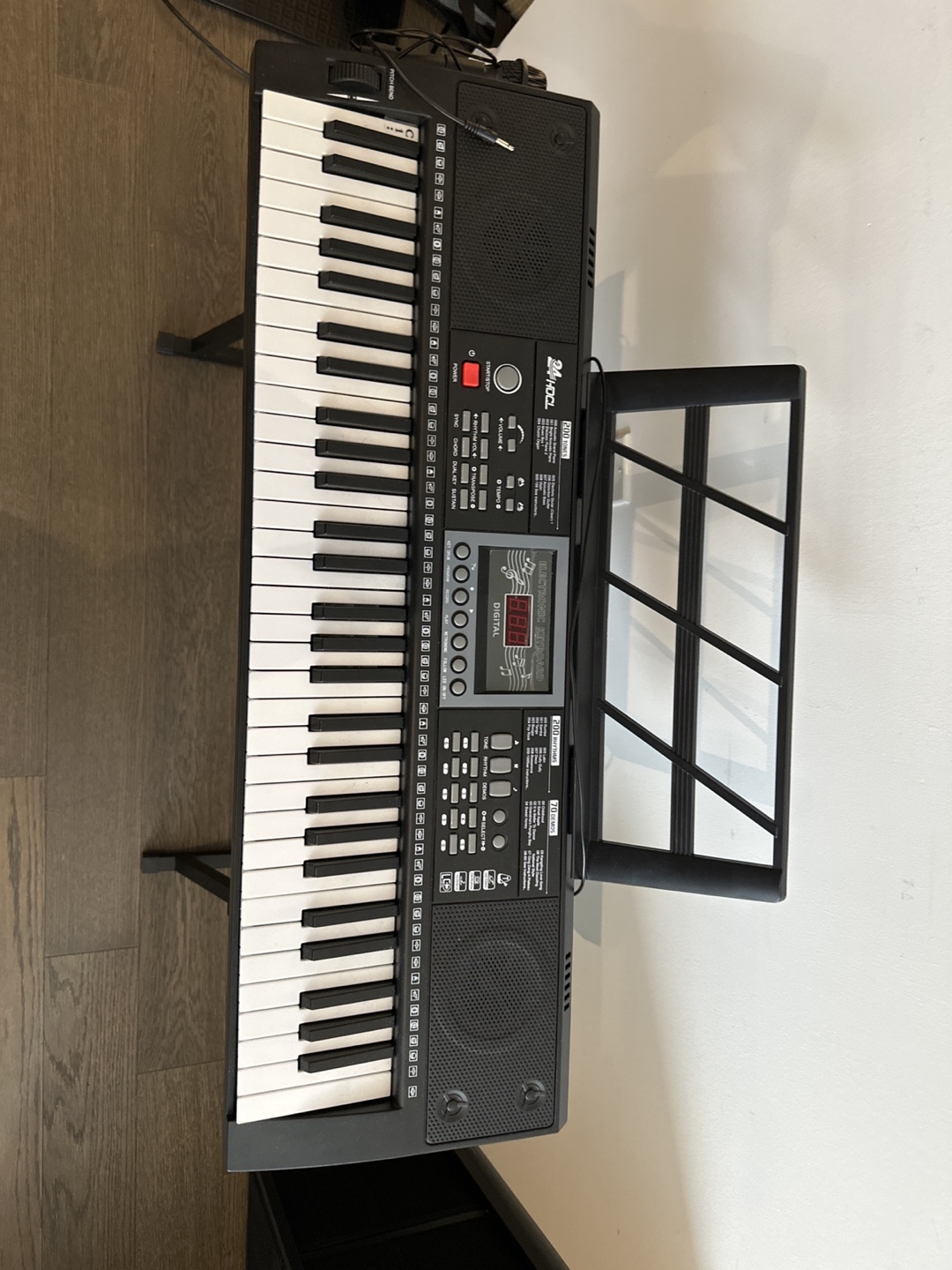 61-Key Electronic Keyboard with Stand and Microphone
