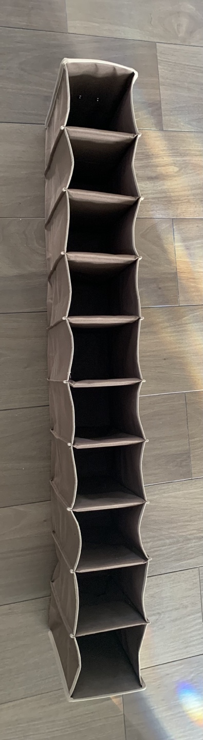 #freecycle Brown Fabric Hanging Shoe Organizer - photo 2