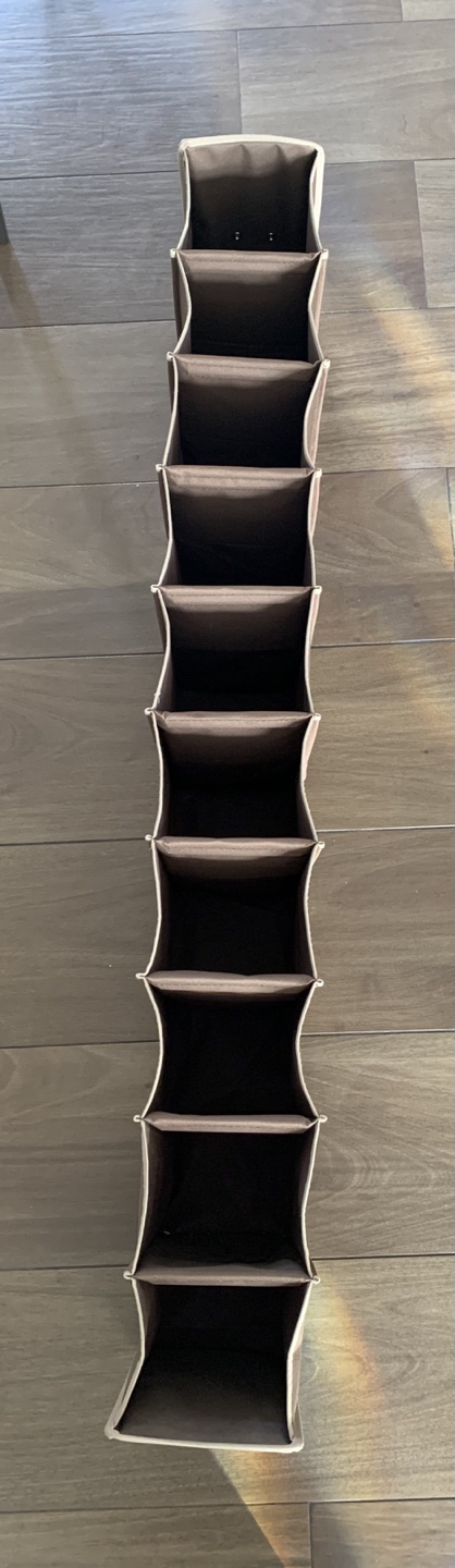 #freecycle Brown Fabric Hanging Shoe Organizer