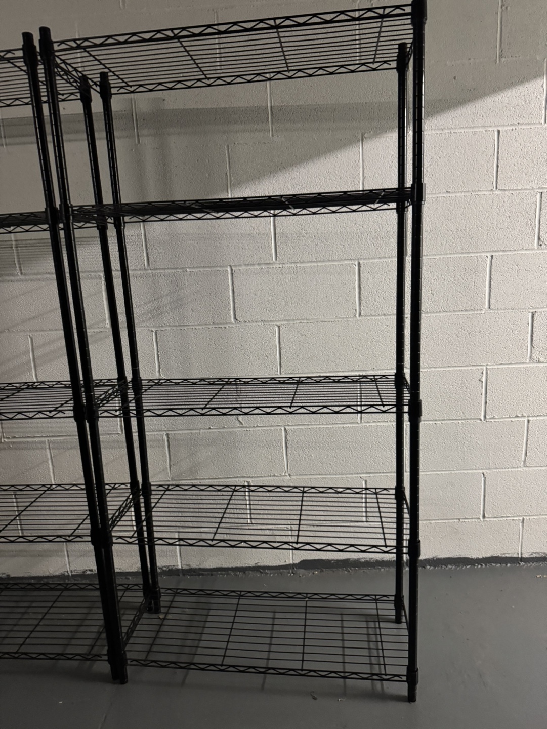 Black Metal Shelving Units - Set of Three - photo 2