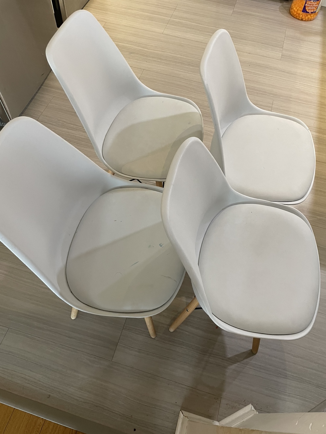 Four White Eiffel Chairs - photo 3