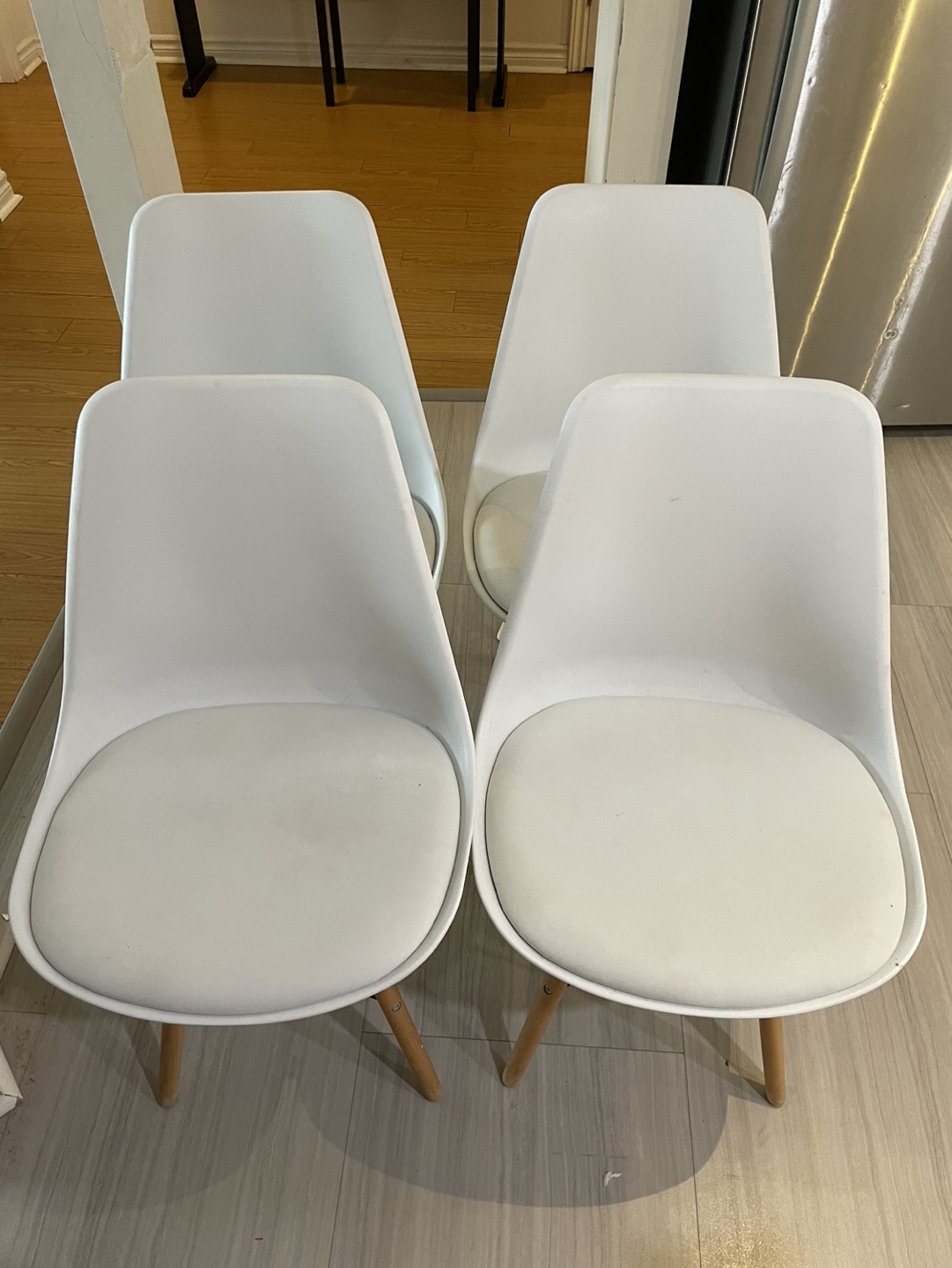 Four White Eiffel Chairs - photo 2