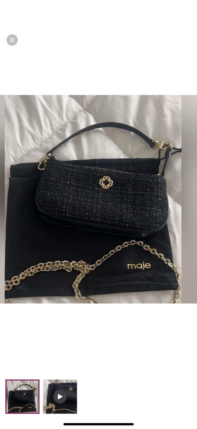 Maje - Small Leather Pouch handbag - $125 thumbnail