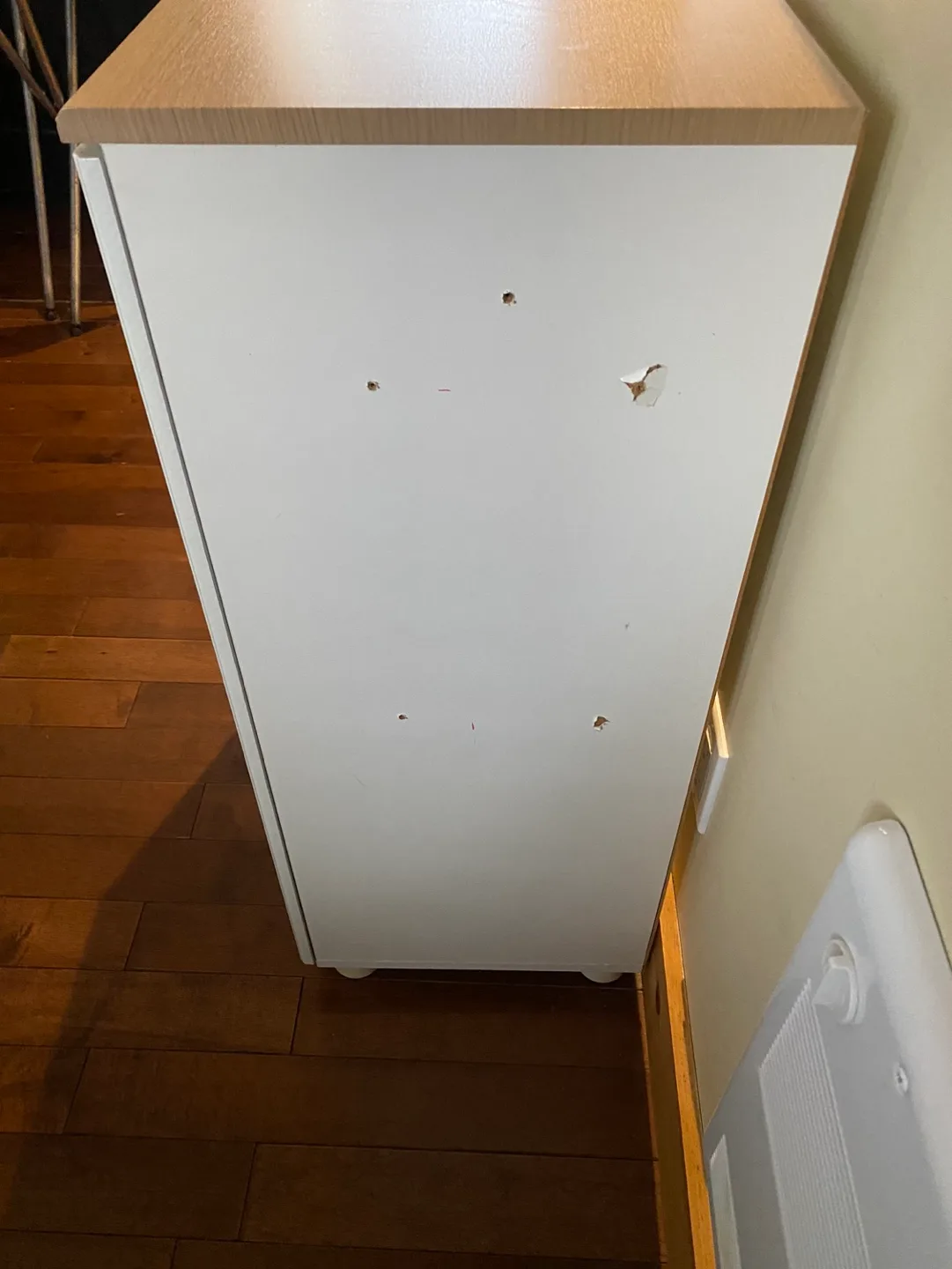 White Two-Door Cabinet with Shelf image indicator(5)