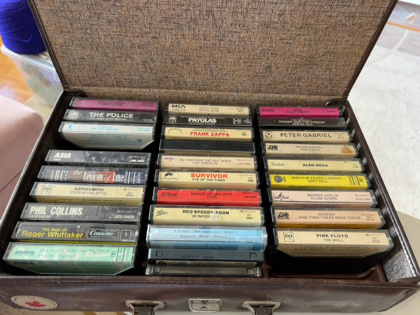 Vintage Cassette Tape Carrying Case with 24 Tapes image indicator(2)