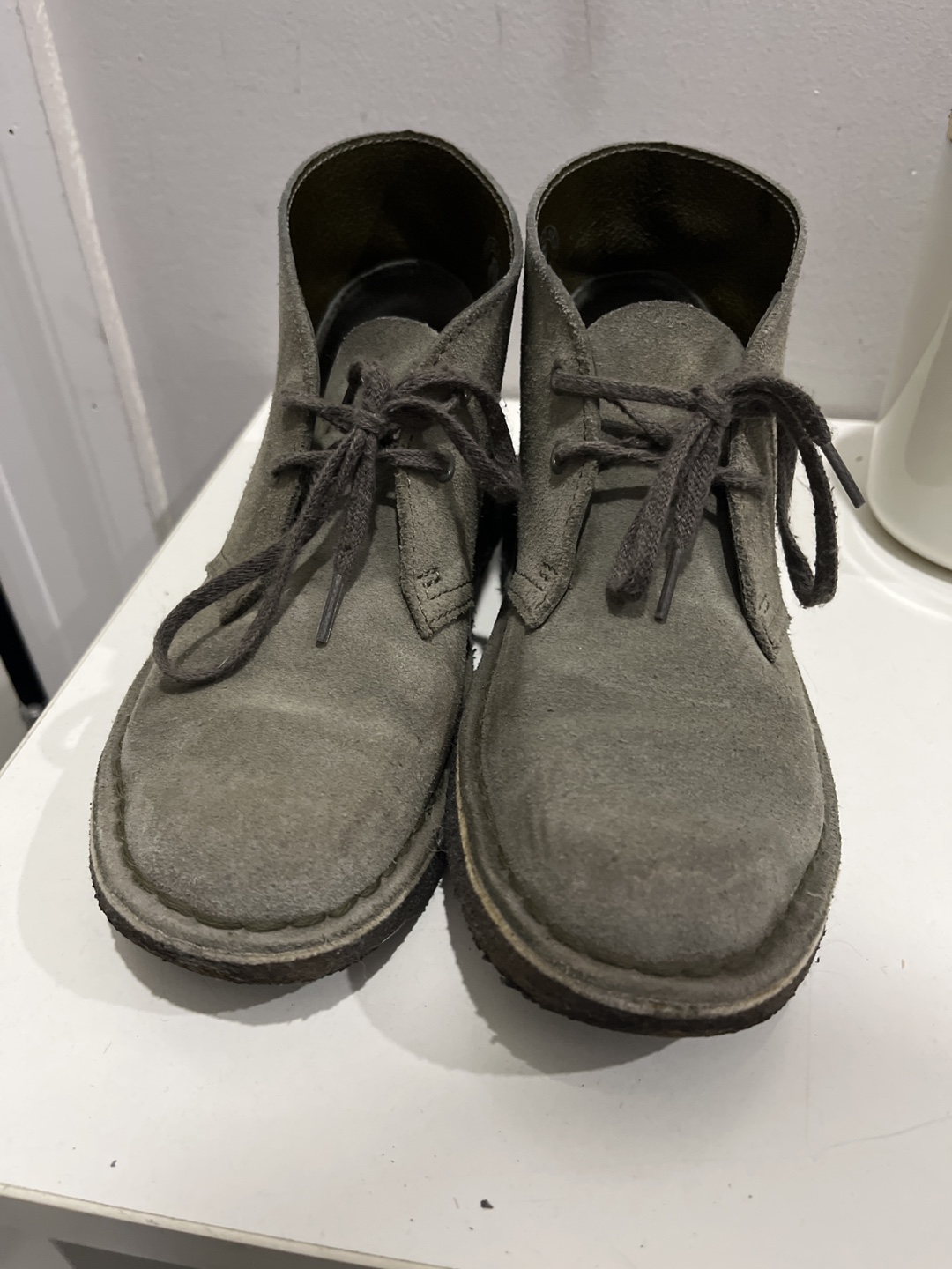 Clarks Boots Suede Olive Green - photo 2