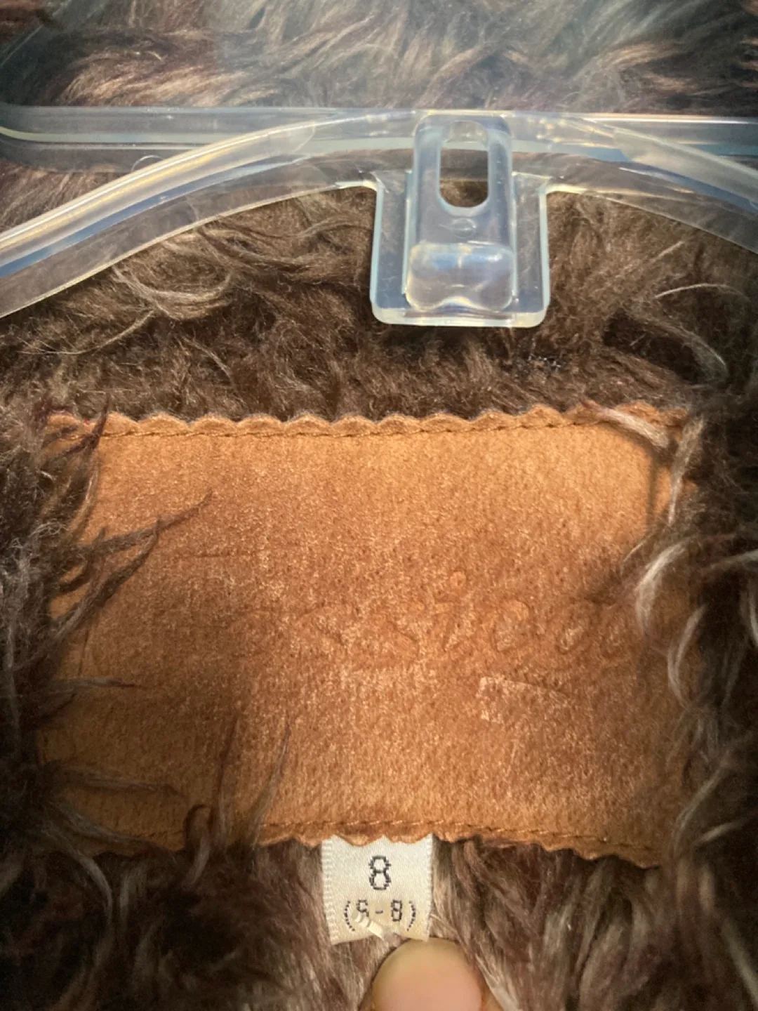 Vintage Suede Coat with Faux Fur Trim - Size 8 image indicator(3)