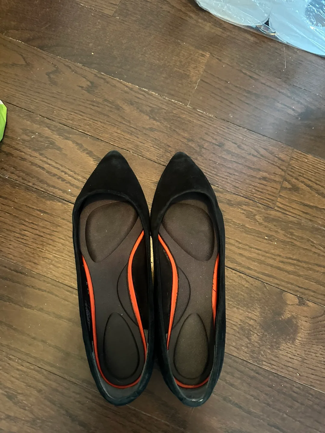Rockport Women's Black Suede Pointy Toe Flats - Size 8 thumbnail