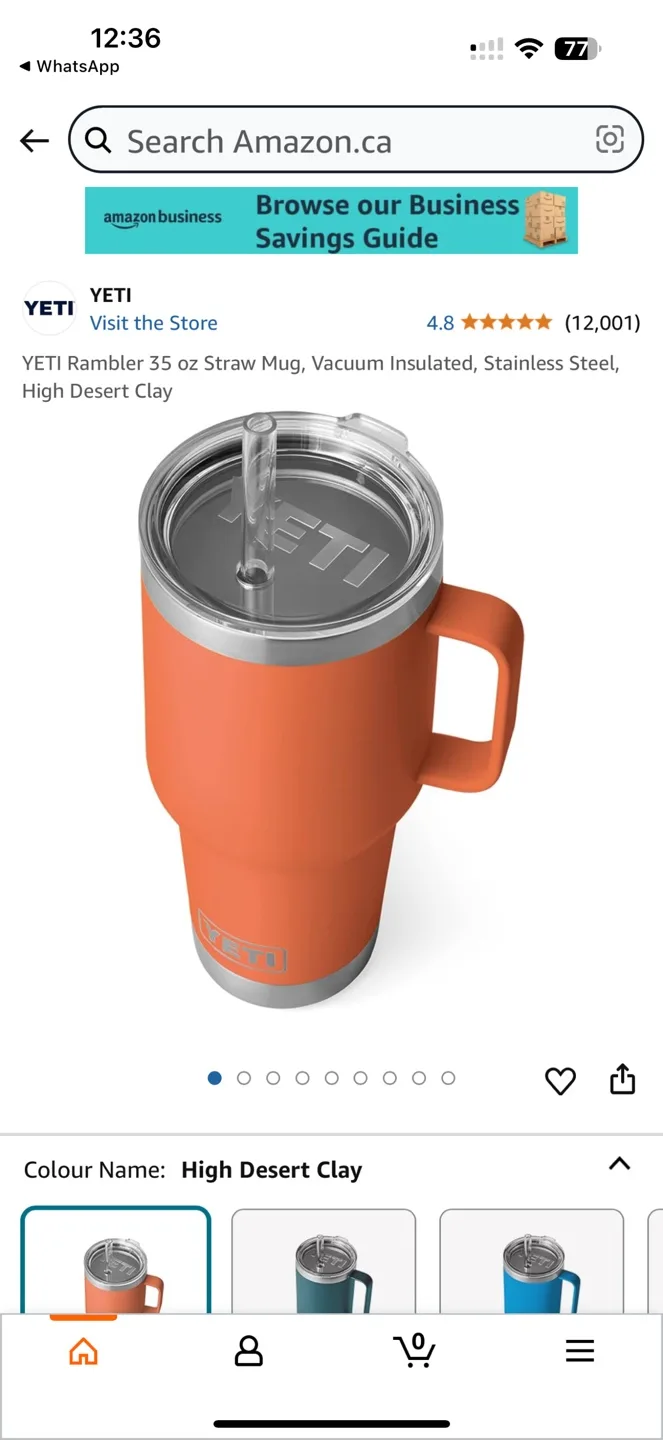 YETI Rambler 35 oz Straw Mug - Great condition!! image indicator(6)