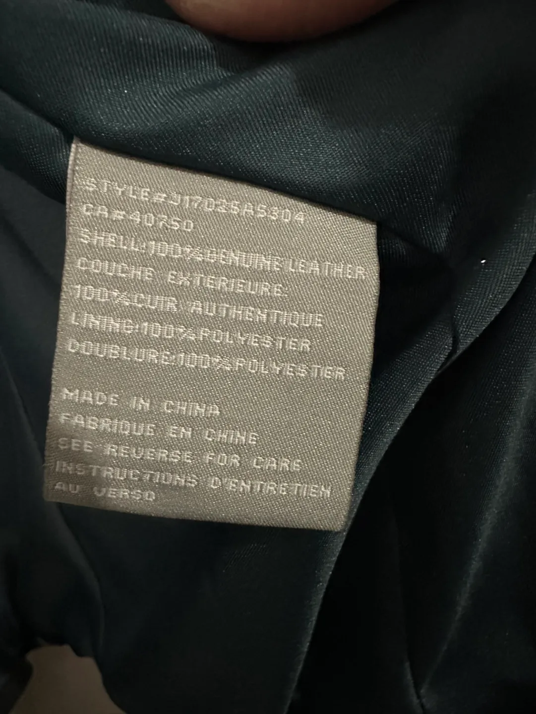 Guillaume Women's Dark Teal Leather Jacket image indicator(7)