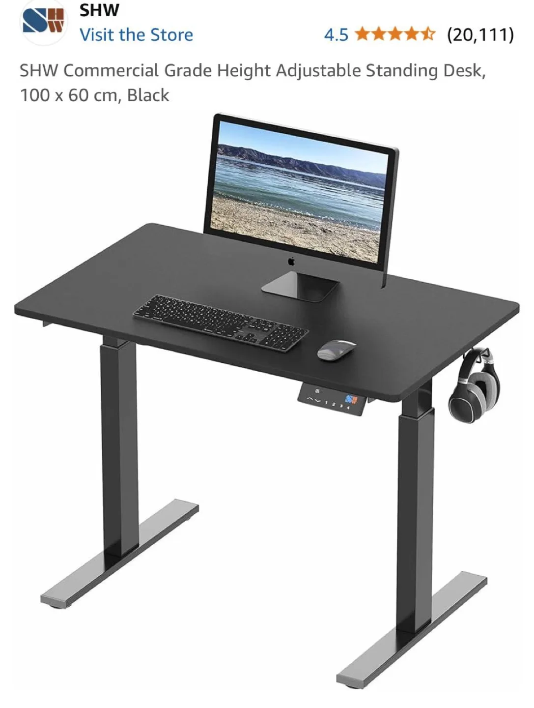 SHW Electric Height Adjustable Standing Desk - Brand New in Box thumbnail