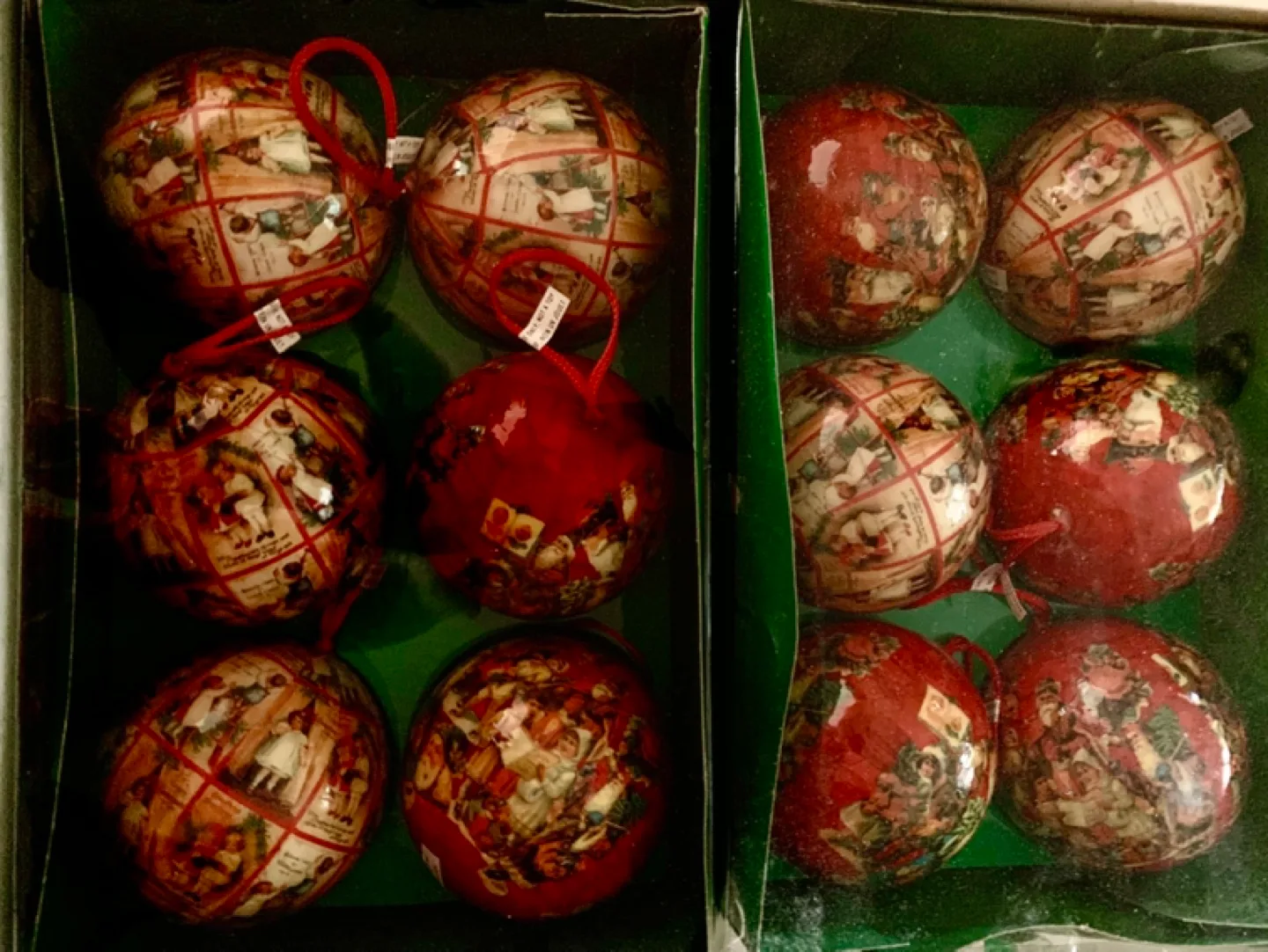 Vintage Christmas Ornaments - 2 NEW sets of 6 available image indicator(2)