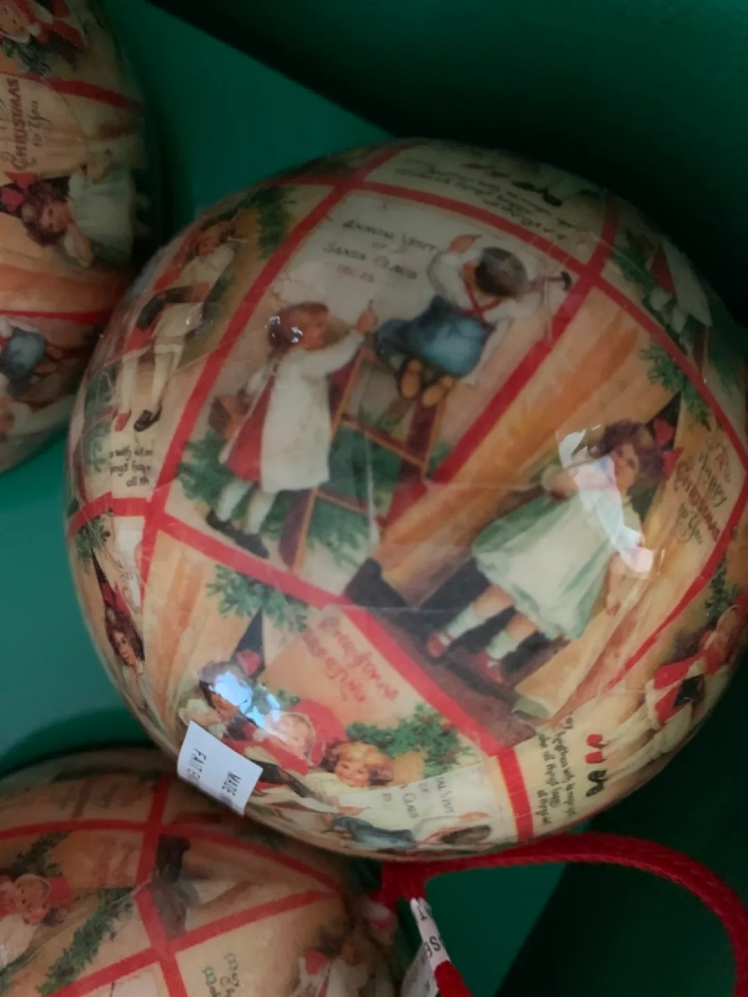 Vintage Christmas Ornaments - 2 NEW sets of 6 available image indicator(3)