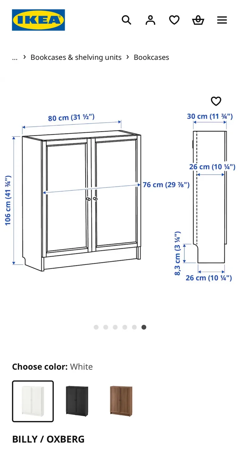 IKEA BILLY/OXBERG White Bookcases image indicator(3)