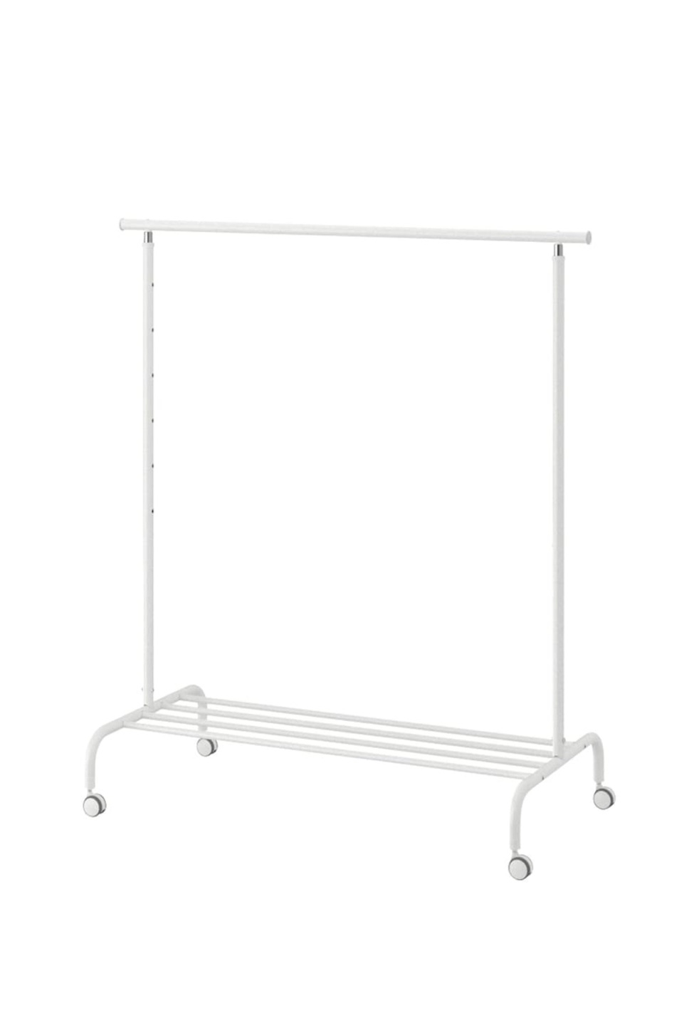 IKEA White Clothing Rack with Wheels - photo 2