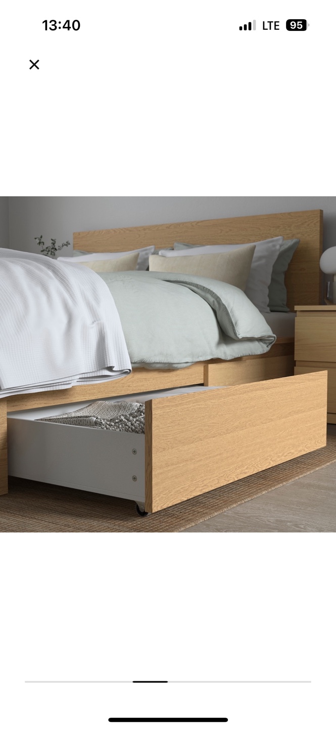 IKEA MALM Bed Frame with Storage & Nighstands - photo 3