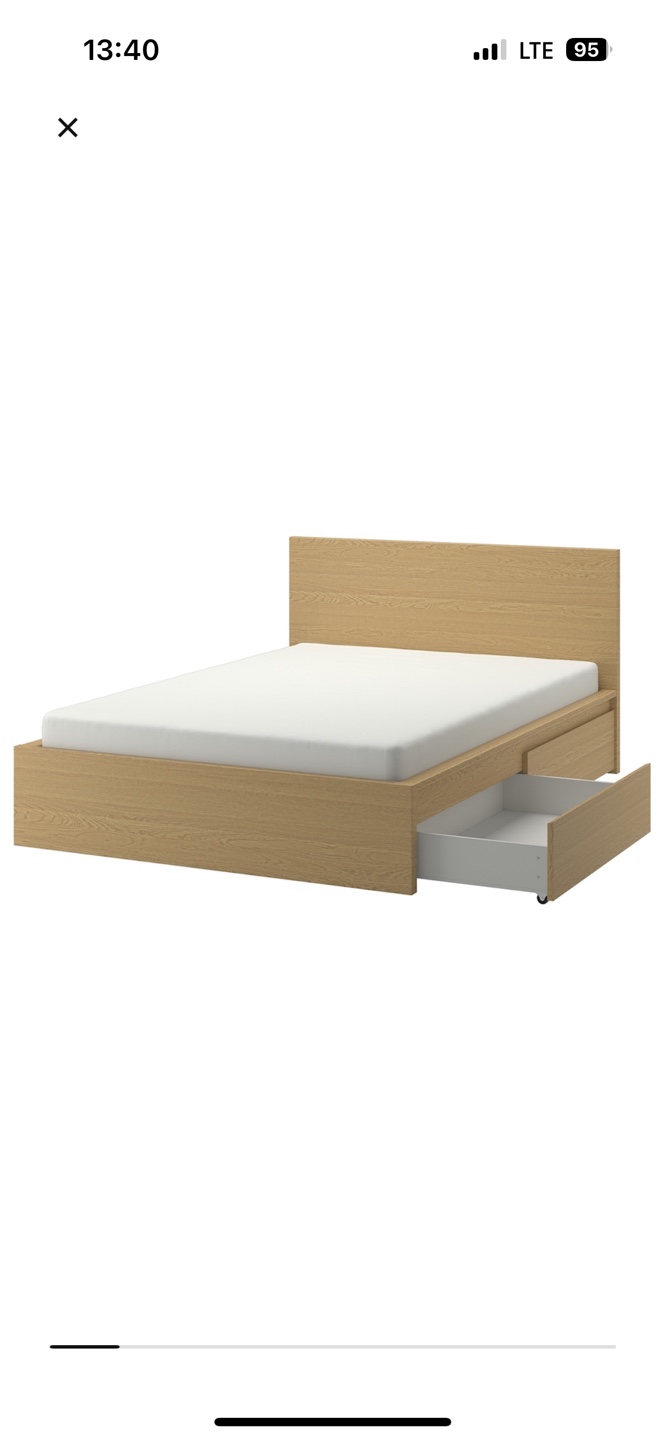IKEA MALM Bed Frame with Storage & Nighstands