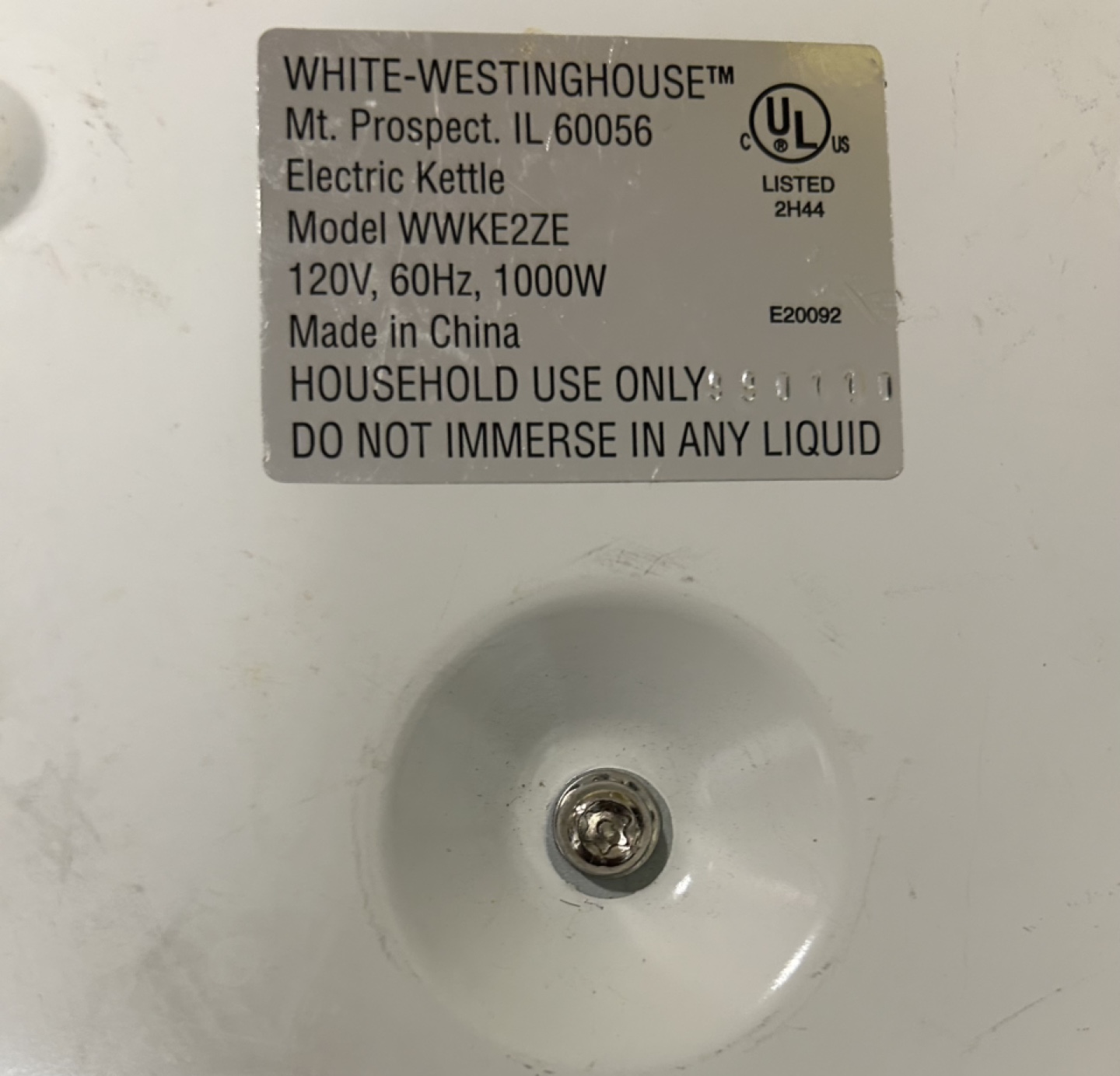 Vintage White-Westinghouse Electric Kettle - WWKE22E - photo 3