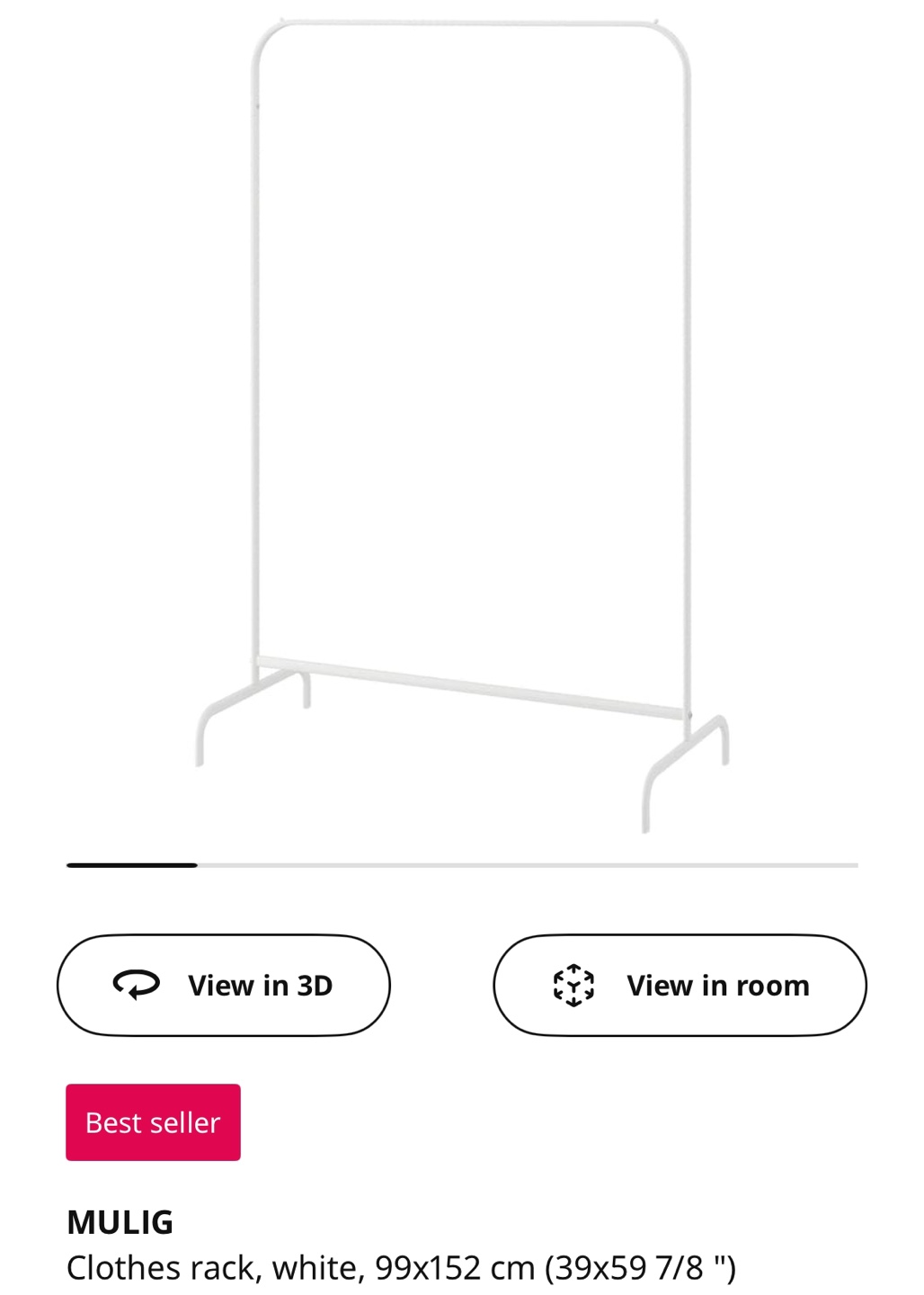 IKEA MULIG Clothes Rack - White