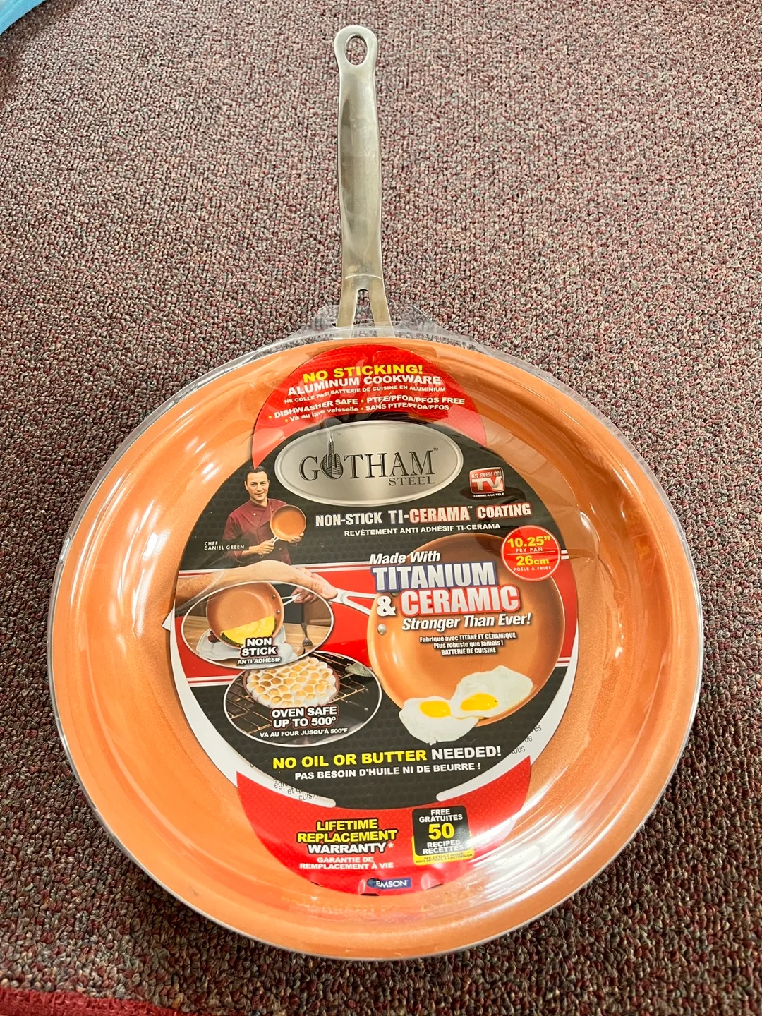 Gotham Steel 10.25-inch Ceramic Titanium Non-Stick Fry Pan image indicator(2)