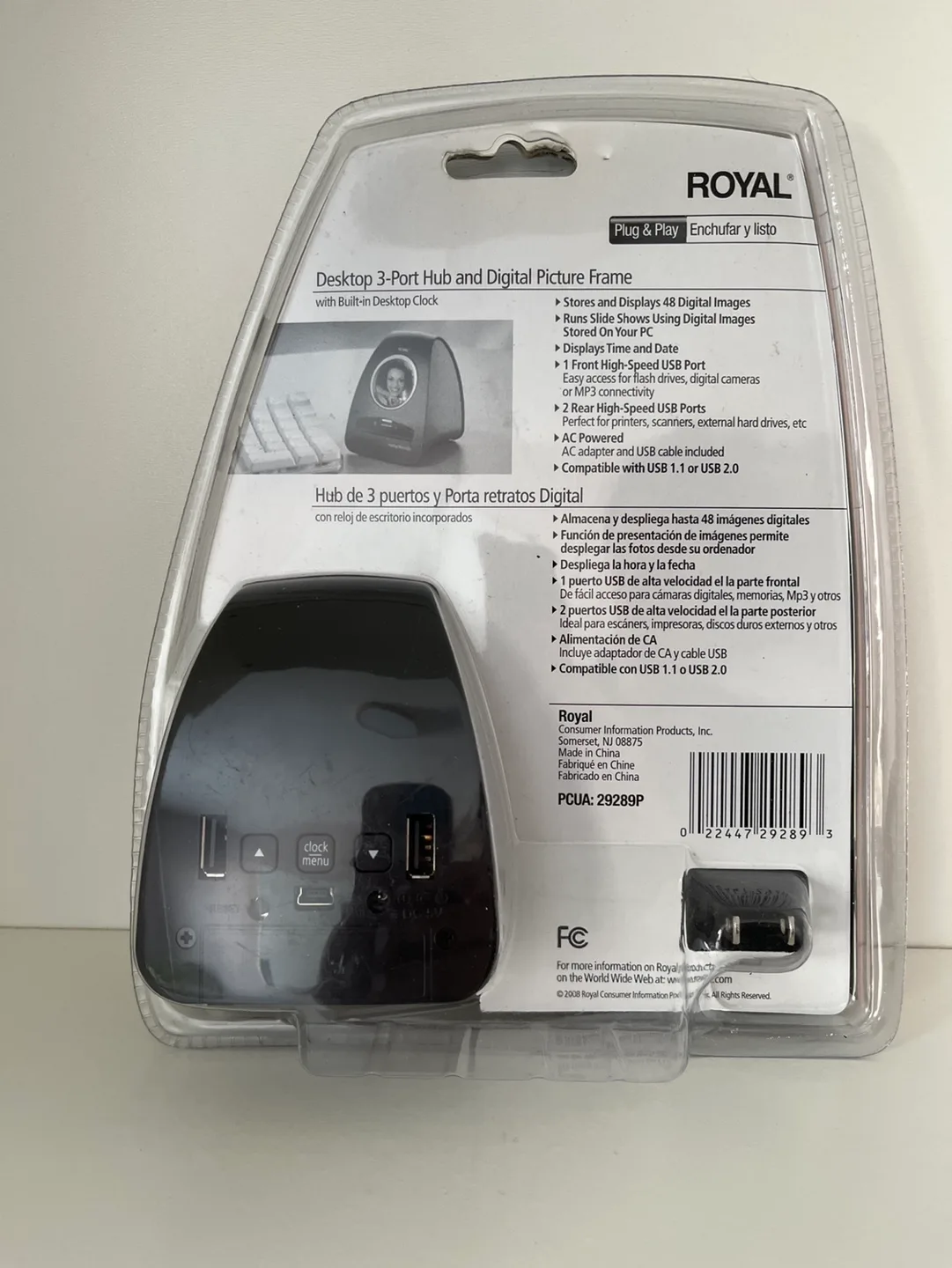 Royal Desktop 3-Port Hub & Digital Picture Frame image indicator(3)