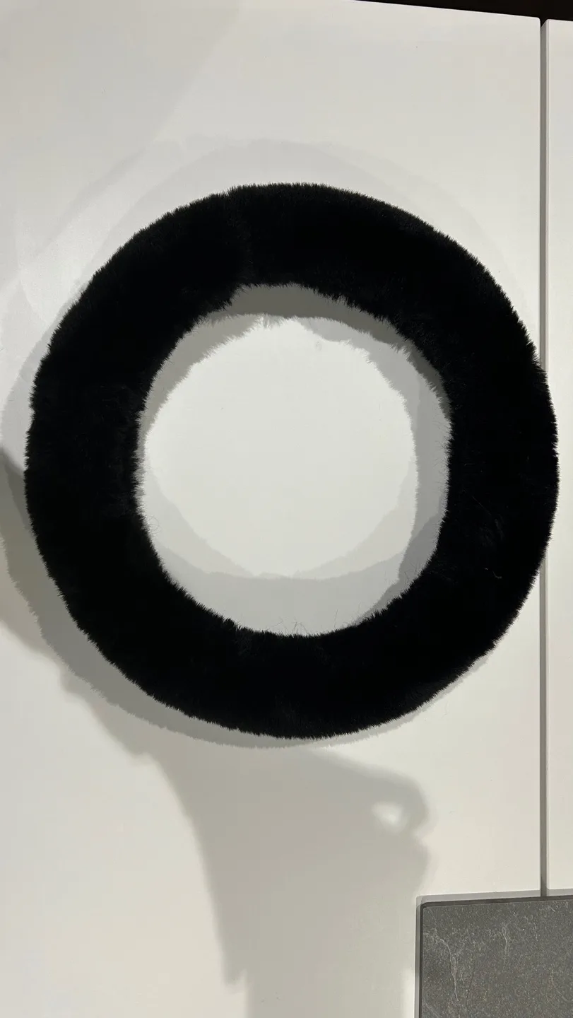 Black Fluffy Steering Wheel Cover image indicator(2)