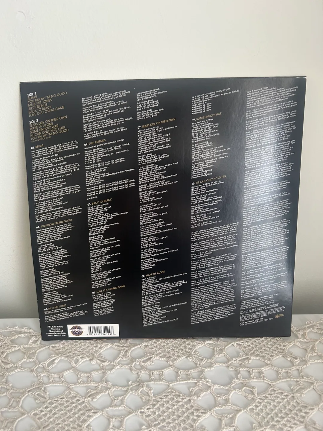 Amy Winehouse “Back to Black” Vinyl image indicator(2)