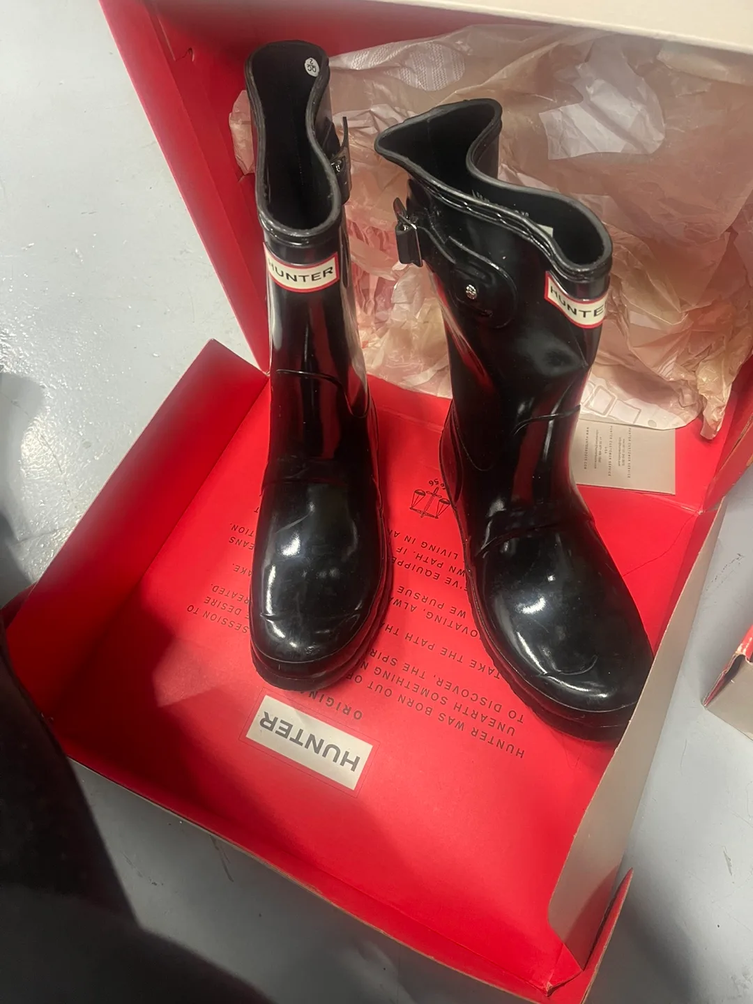 Hunter Original Glossy Black Short Rain Boots image indicator(2)