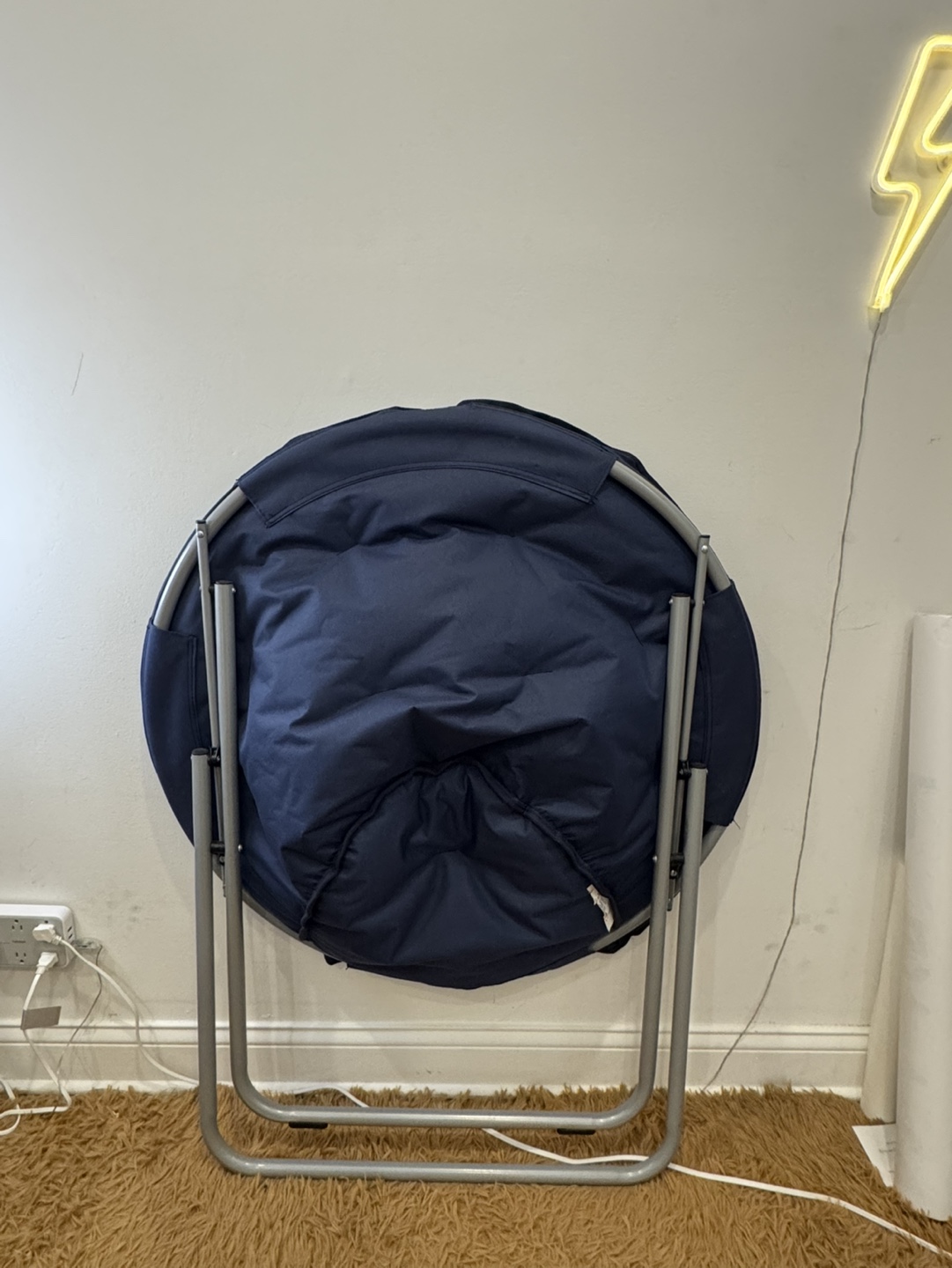 Foldable Round Chair - Navy Blue - photo 4