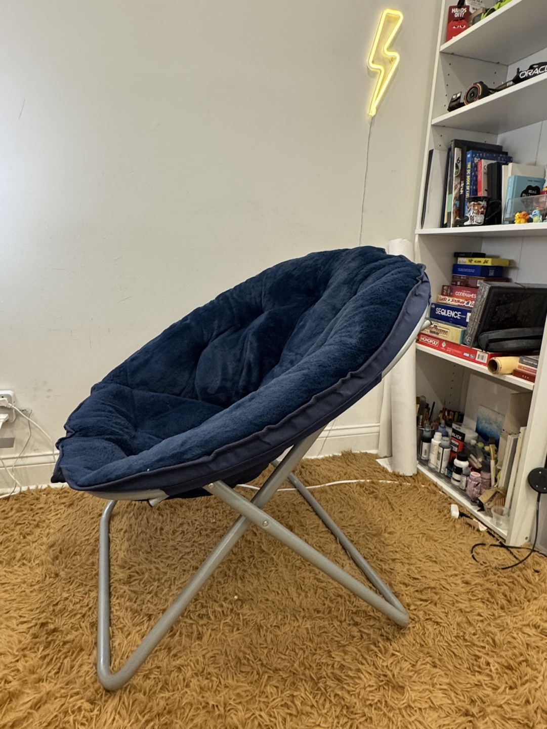 Foldable Round Chair - Navy Blue - photo 2