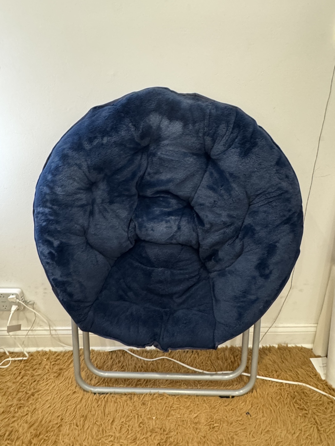 Foldable Round Chair - Navy Blue - photo 5