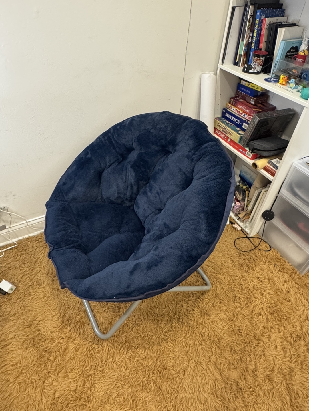 Foldable Round Chair - Navy Blue - photo 3