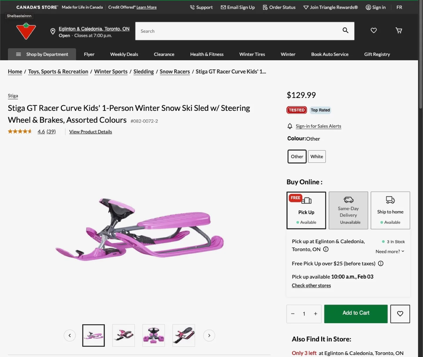 Stiga GT Racer Sled image indicator(6)