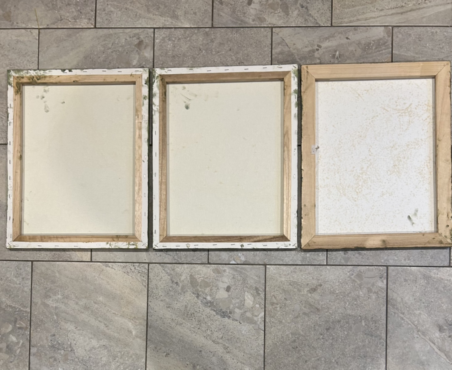 Triptych Olive Green Branch Artwork - photo 3