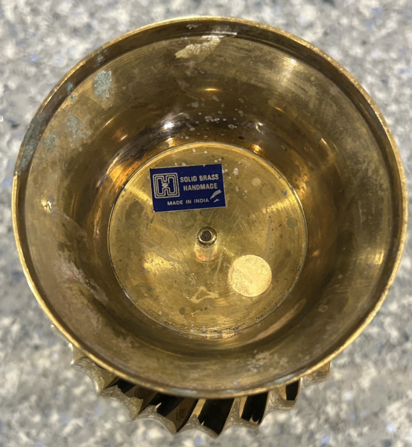 Vintage Solid Brass Handmade Vase - photo 2