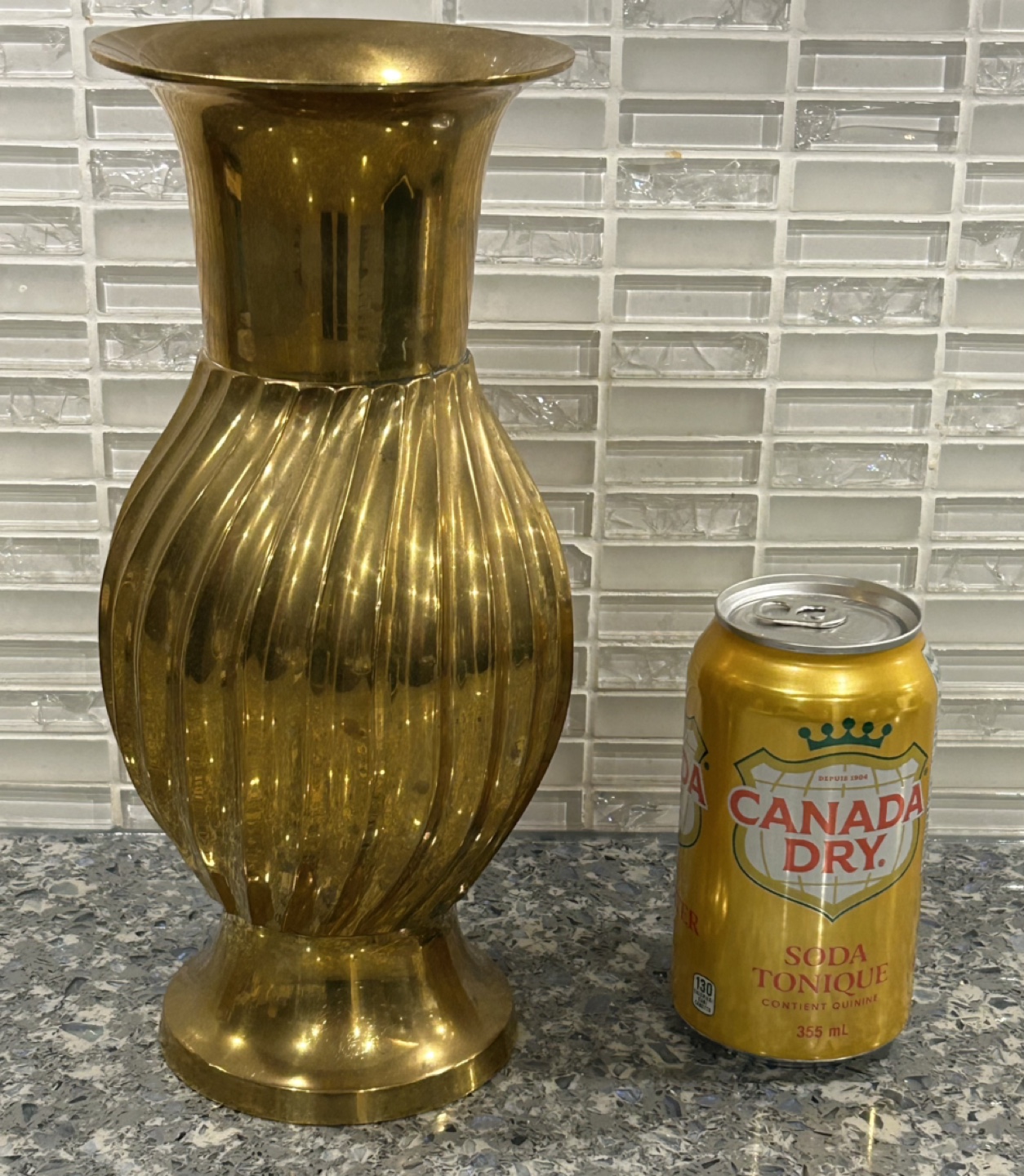 Vintage Solid Brass Handmade Vase