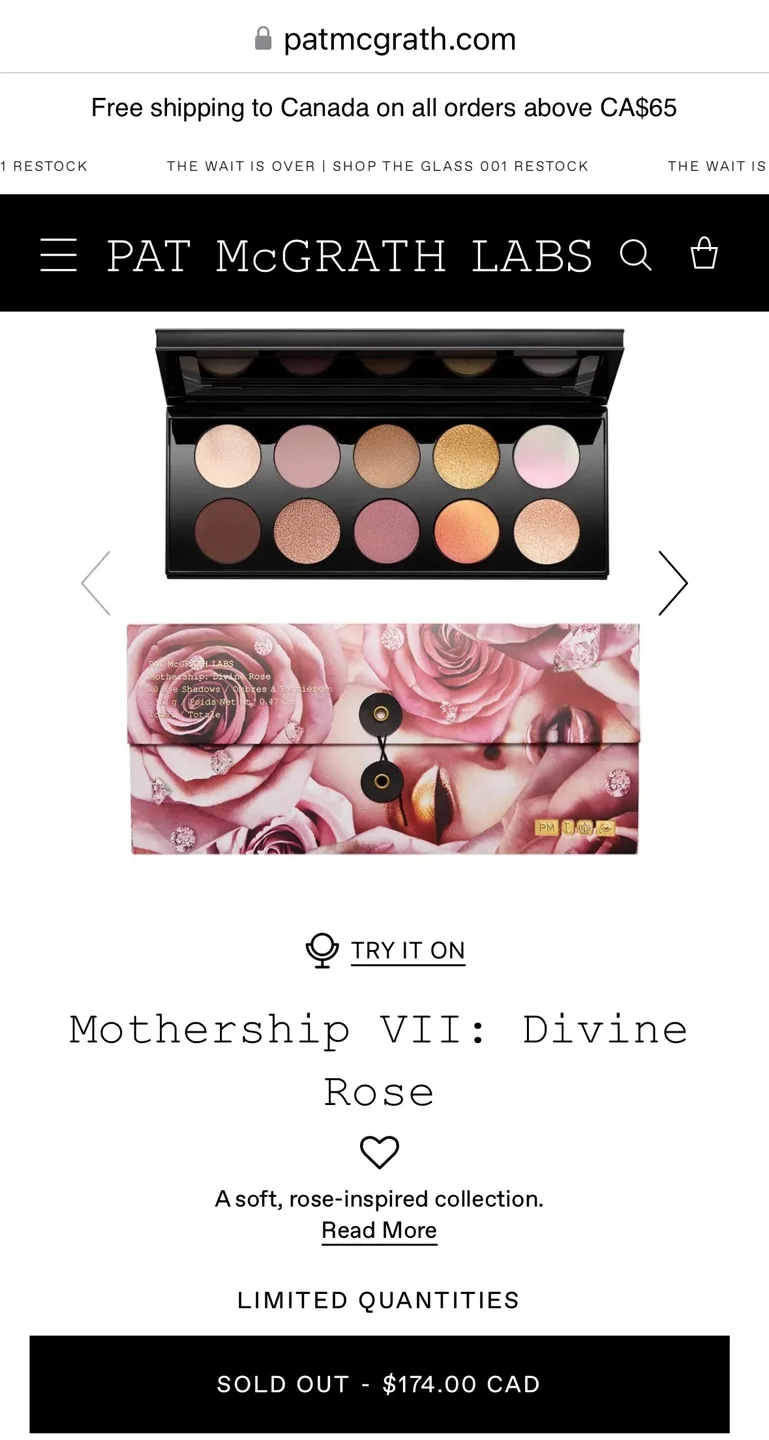 Pat McGrath Labs Mothership VII Divine Rose Eyeshadow Palette thumbnail