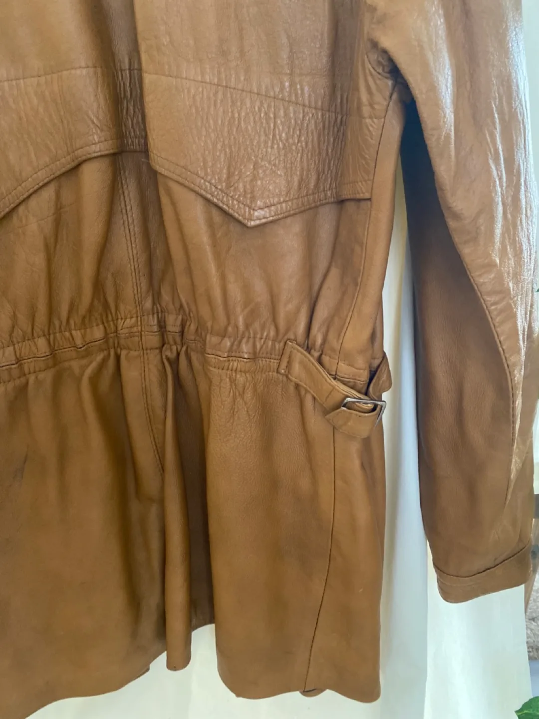 Vintage Toffee Brown Leather Jacket image indicator(6)