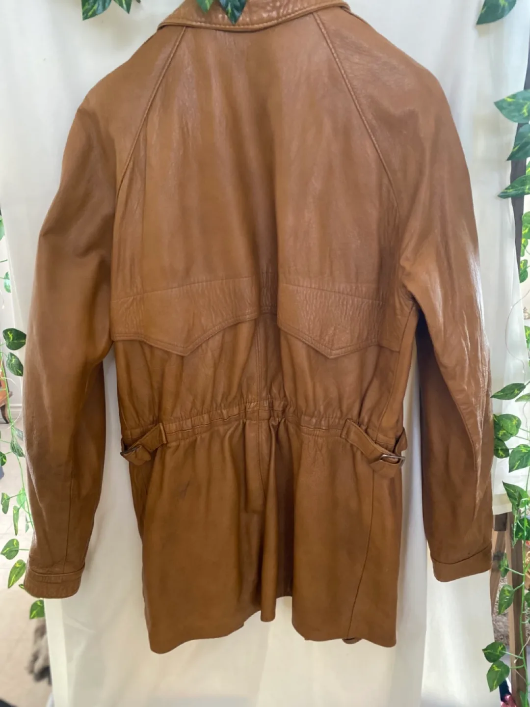 Vintage Toffee Brown Leather Jacket image indicator(5)
