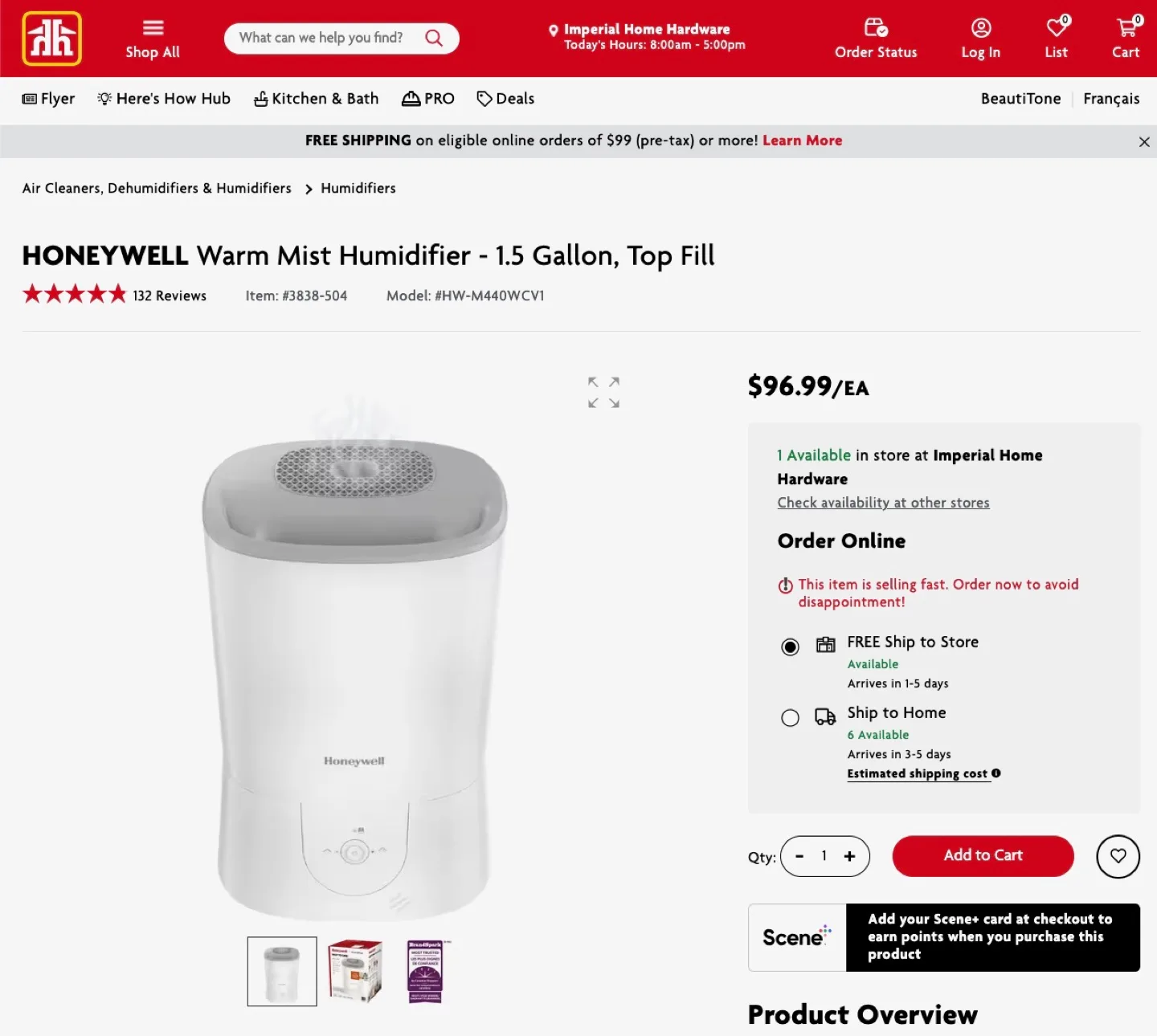 Honeywell Warm Mist Humidifier with Essential Oil compartment image indicator(6)