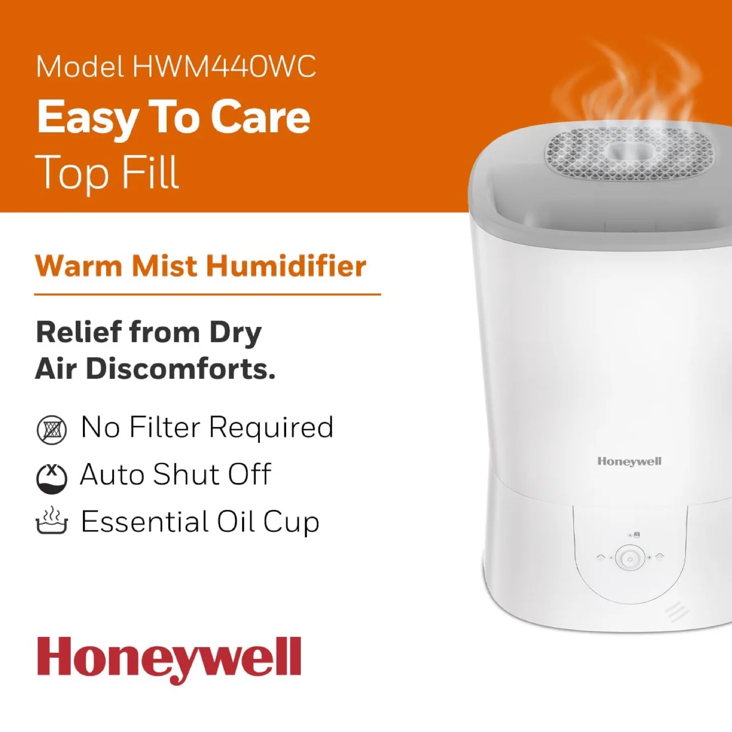 Honeywell Warm Mist Humidifier with Essential Oil compartment image indicator(3)