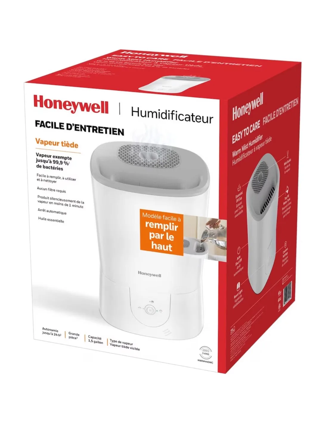 Honeywell Warm Mist Humidifier with Essential Oil compartment image indicator(2)